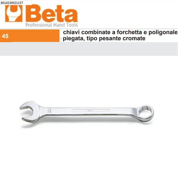 BETA 45 CHIAVI COMBINATE A FORCHETTA E POLIGONALE PIEGATA, TIPO PESANTE CROMATE