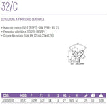 ANI 32/C 1/2 DEVIAZIONE A Y MASCHIO CENTRALE