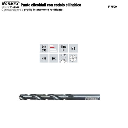 ABC F75009019  CASSETTA 19 PUNTE  IN ACCIAIO HSS RETTIFICATE 1-10 MM. NORMEX