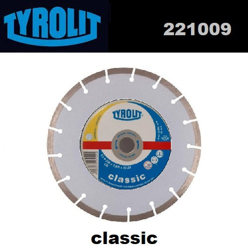 TYROLIT 230 MM. C3 DISCO DIAMANTATO A SECCO USO UNIVERSALE 230X2,6X22,2 MM.