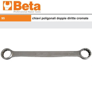 BETA   95 MM.27x29 CHIAVI POLIGONALI DOPPIE DIRITTE  CROMATE