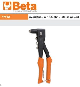 BETA 1741B RIVETTATRICE CON 4 TESTINE INTERCAMBIABILI