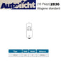 AUTOLICHT 12V 5W BA9S (15 PZ.) LAMPADINE ALOGENE PER LUCI POSIZIONE E FRECCE 2836