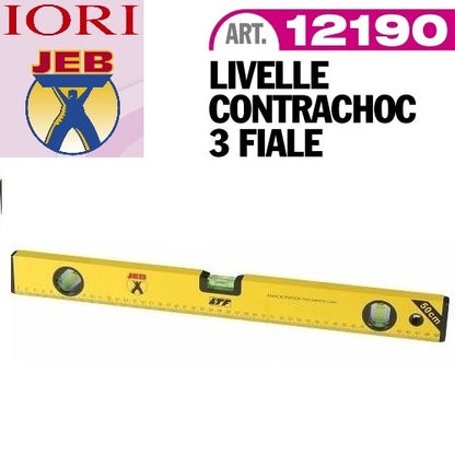 IORI 12190 LIVELLE CONTRACHOC 3 FIALE ANTIURTO IN ALLUMINIO VERNICIATO