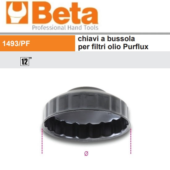 immagine-1-beta-beta-1493pf-76-l12-chiavi-a-bussola-per-filtri-olio-purflux-ean-8014230685205