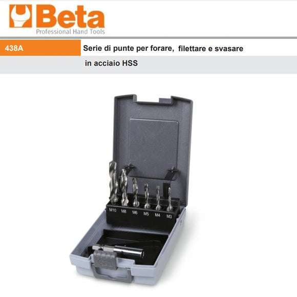 immagine-1-beta-beta-438a-serie-di-punte-per-forare-filettare-e-svasare-in-acciaio-hss-ean-8014230659541