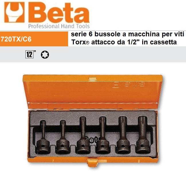 immagine-1-beta-beta-720txc6-cassetta-6pz-bussole-macchina-per-viti-torx-attacco-t30-t60-ean-8014230342702