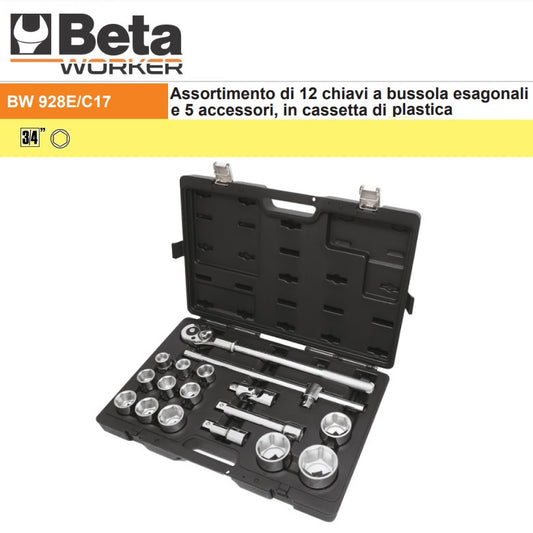 immagine-1-beta-beta-bw-928ec17-valigetta-con-12-chiavi-a-bussola-34-esagonali-e-5-accessori-ean-8014230796864