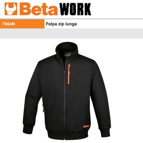 immagine-1-beta-work-beta-7664n-felpa-nera-zip-lunga-cotone-poliester-280g-ean-8054809229584