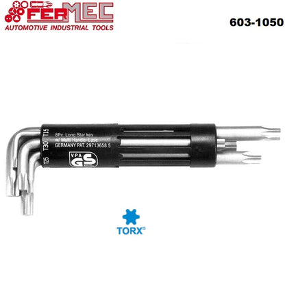 immagine-1-fermec-fermec-603-1050-serie-8-chiavi-torx-t10-t45-satinate-chrom-vanadium-ean-4160006031050