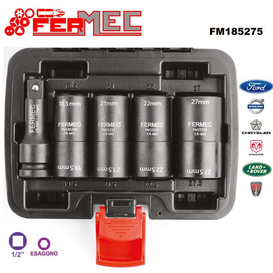 immagine-1-fermec-fermec-fm185275-set-5-pezzi-bussole-12-doppie-per-dadi-ruote-in-valigetta-ean-4161852750003