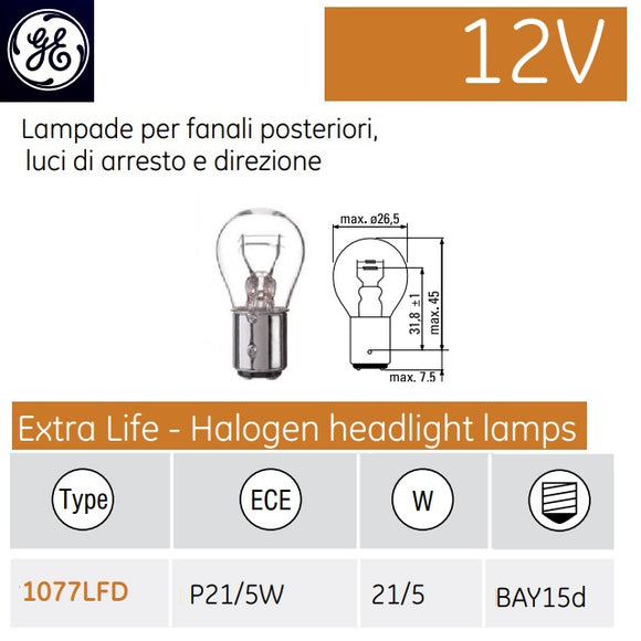 immagine-1-general-electic-general-electric-12v-215w-p215w-bay15d-10-pz.-lampade-extra-life-per-fanali-posteriori-arresto-e-direzione-1077lfd-ean-0043168770507