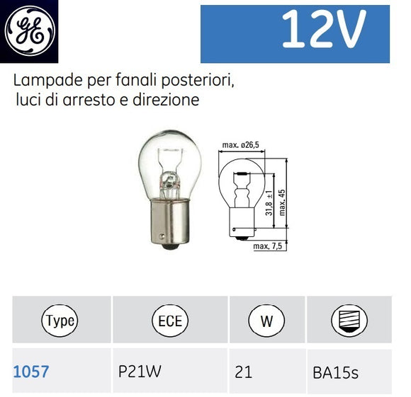 immagine-1-general-electic-general-electric-12v-21w-p21w-ba15s-5-pz.-lampade-per-fanali-posteriori-arresto-e-direzione-1057-ean-0043168378949