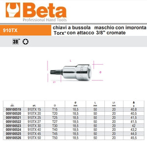 immagine-1-beta-beta-910tx-chiavi-a-bussola-maschio-impronta-torx-attacco-38-cromate-ean-8014230033457