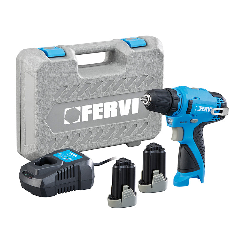 FERVI FB12CD3AS-22B TRAPANO AVVITATORE 2 BATT.12V 2AH IN VALIGETTA