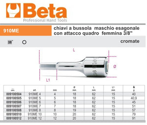 immagine-1-beta-beta-910me-chiavi-a-bussola-maschio-esagonale-con-attacco-quadro-femmina-38-ean-8014230033389